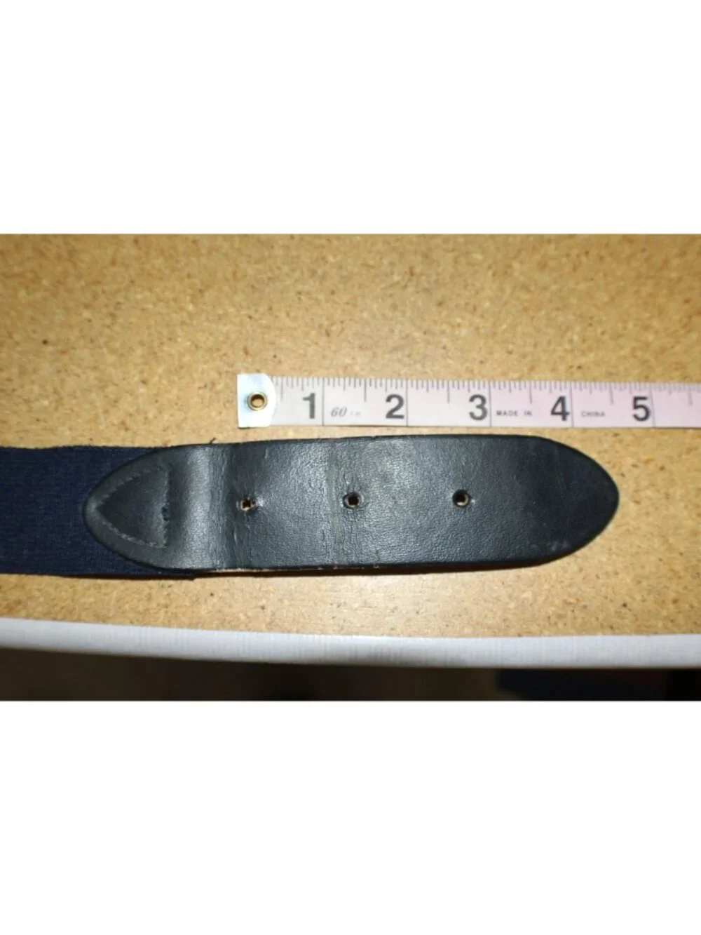 Vintage Navy Blue Elastic Belt Adjustable Stretch Waist Belt Faux Leather Buckle